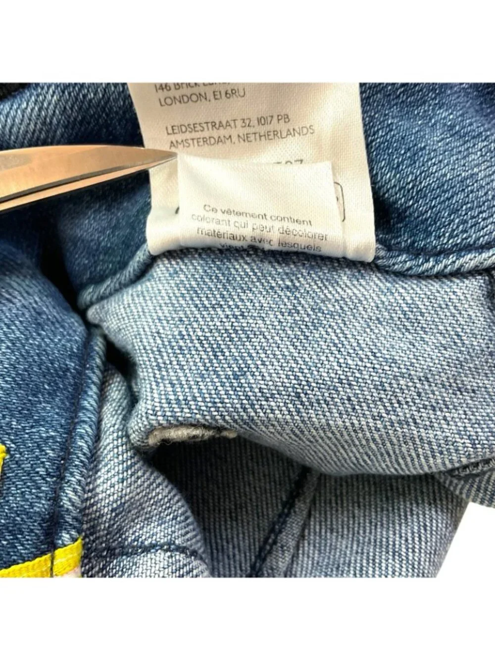 Maeve The Colette Wide Leg Jeans Womens 27 Blue High Rise Crop Denim Stretch